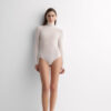 Bodysuit med høj krave i ultralet modal med kashmir Bodysuit med høj krave i ultralet modal med kashmir
