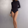 Bodysuit med høj krave i ultralet modal med kashmir Bodysuit med høj krave i ultralet modal med kashmir