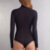 Bodysuit med høj krave i ultralet modal med kashmir Bodysuit med høj krave i ultralet modal med kashmir
