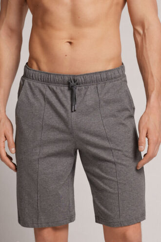 Bomuldsshorts med ribkant