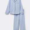 Chambray Ni lang pyjamas i bomuld og modal