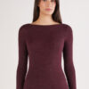 Crewneck-top i modal light med cashmere lame Crewneck-top i modal light med cashmere lame