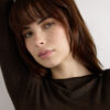 Crewneck-top i modal light med cashmere lame Crewneck-top i modal light med cashmere lame