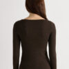 Crewneck-top i modal light med cashmere lame Crewneck-top i modal light med cashmere lame