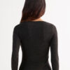 Crewneck-top i modal light med cashmere lame Crewneck-top i modal light med cashmere lame
