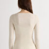 Crewneck-top i modal light med cashmere lame Crewneck-top i modal light med cashmere lame
