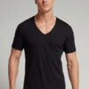 Ekstrafin T-shirt i superfin bomuld med V-hals Ekstrafin T-shirt i superfin bomuld med V-hals