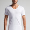 Ekstrafin T-shirt i superfin bomuld med V-hals Ekstrafin T-shirt i superfin bomuld med V-hals