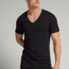 Ekstrafin T-shirt i superfin bomuld med V-hals Ekstrafin T-shirt i superfin bomuld med V-hals