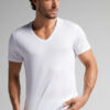 Ekstrafin T-shirt i superfin bomuld med V-hals Ekstrafin T-shirt i superfin bomuld med V-hals