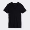 Ekstrafin T-shirt i superfin bomuld med V-hals Ekstrafin T-shirt i superfin bomuld med V-hals