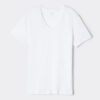 Ekstrafin T-shirt i superfin bomuld med V-hals Ekstrafin T-shirt i superfin bomuld med V-hals
