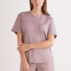 Elevated bomuldsbluse med korte ærmer Elevated bomuldsbluse med korte ærmer