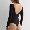 Fresh Bamboo langærmet bodysuit med dyb V-udskæring Fresh Bamboo langærmet bodysuit med dyb V-udskæring