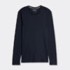 Langærmet bluse med rund hals i merinould Langærmet bluse med rund hals i merinould