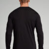 Langærmet bluse med rund hals i merinould Langærmet bluse med rund hals i merinould