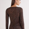Langærmet top med leopardprint i ultralet modal med kashmir Langærmet top med leopardprint i ultralet modal med kashmir