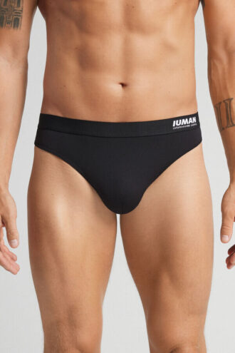 Microfiber-thong med logo