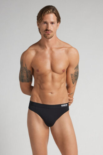 Microfiber-thong med logo