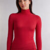 Modal Cashmere Ultralet Top med høj halsudskæring Modal Cashmere Ultralet Top med høj halsudskæring