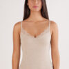 Modal ultralet cashmere-blanding med blonder Modal ultralet cashmere-blanding med blonder