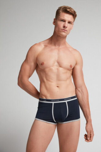 Naturlige, friske bomuldsboxershorts med logo