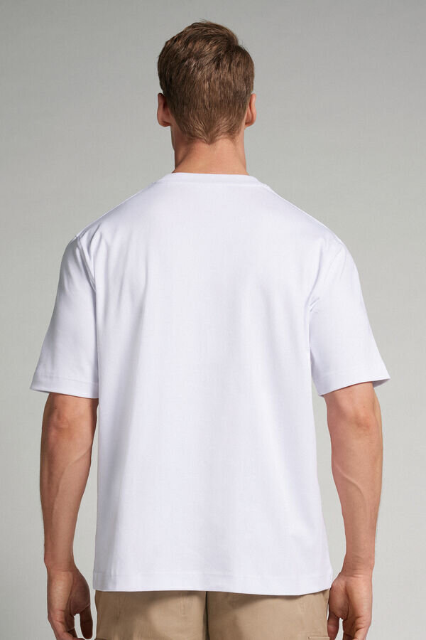 Oversized T-shirt i bomuldsinterlock Oversized T-shirt i bomuldsinterlock
