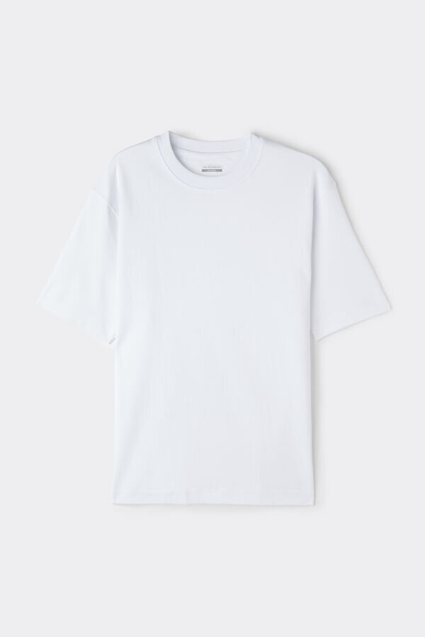 Oversized T-shirt i bomuldsinterlock Oversized T-shirt i bomuldsinterlock