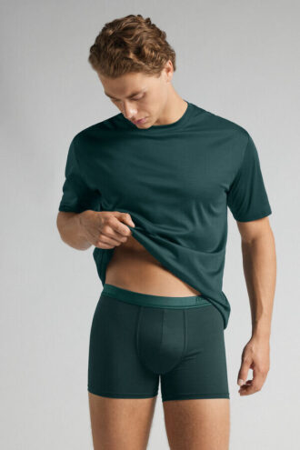 Premium merceriserede bomuldsboxershorts med logo