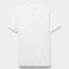 Premium merceriseret bomulds-T-shirt med V-hals