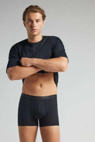 Premium merceriseret bomuldsboxershorts med logo
