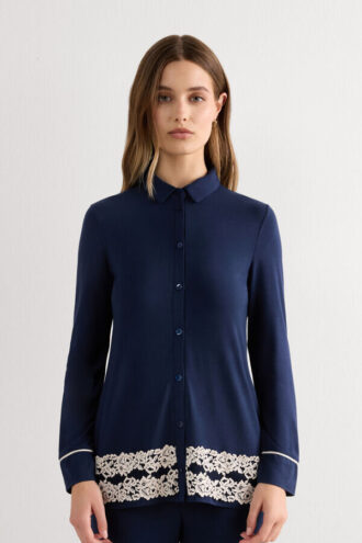 Pretty Flowers Button Up Shirt i modal