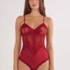 Pretty Flowers Lace Bodysuit i tyl og blonder Pretty Flowers Lace Bodysuit i tyl og blonder
