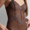 Pretty Flowers Lace Bodysuit i tyl og blonder Pretty Flowers Lace Bodysuit i tyl og blonder