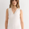 Pretty Flowers modal- og blonder-tanktop med blomster Pretty Flowers modal- og blonder-tanktop med blomster