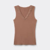 Pretty Flowers modal- og blonder-tanktop med blomster Pretty Flowers modal- og blonder-tanktop med blomster