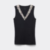 Pretty Flowers modal- og blonder-tanktop med blomster Pretty Flowers modal- og blonder-tanktop med blomster