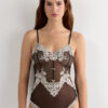 Pretty Flowers Tulle and Lace Bodysuit