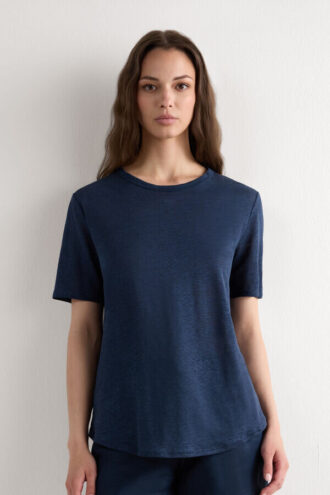Pure Linen Short Sleeve Top i hør