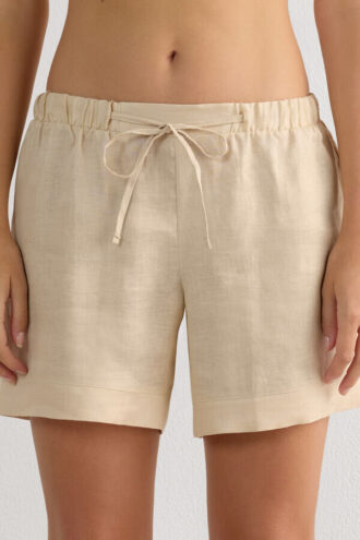 Pure Linen Shorts i hørstof