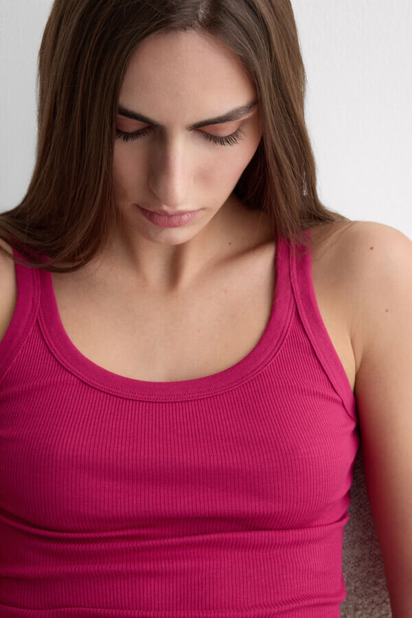 Racerback-tanktop i superior bomuld Racerback-tanktop i superior bomuld