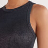 Ribbet bomuldslamé-tanktop Ribbet bomuldslamé-tanktop