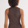 Ribbet bomuldslamé-tanktop Ribbet bomuldslamé-tanktop