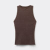 Ribbet bomuldslamé-tanktop Ribbet bomuldslamé-tanktop