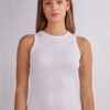 Ribbet tanktop i superior bomuld