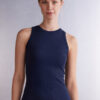 Ribbet tanktop i superior bomuld