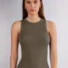 Ribbet tanktop i superior bomuld