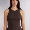 Ribbet tanktop i superior bomuld