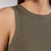 Ribbet tanktop i superior bomuld