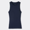 Ribbet tanktop i superior bomuld